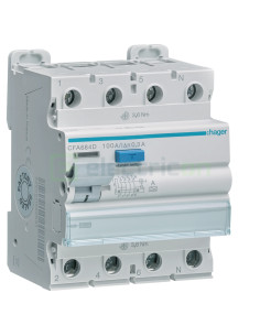 Intreruptor RCCB 100A/300mA Hager - CFA684D