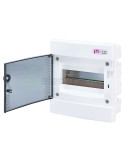 Tablou electric ABS - siguranțe - 8M (1x8) încastrat ușă transparentă ECM8PT ETI 001101010