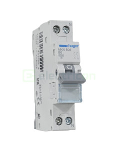 MCB - Siguranță automată - disjunctor - curba B 6A 6kA 1P+N 1M Hager MKN506