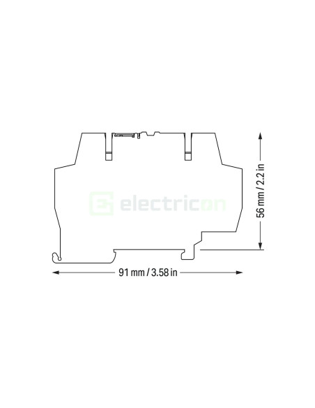 Modul de suprimare a supratensiunii pentru tehnologie semnal, tensiune nominala 24Vcc, 2 cai de semnal cu descarcator de suprate