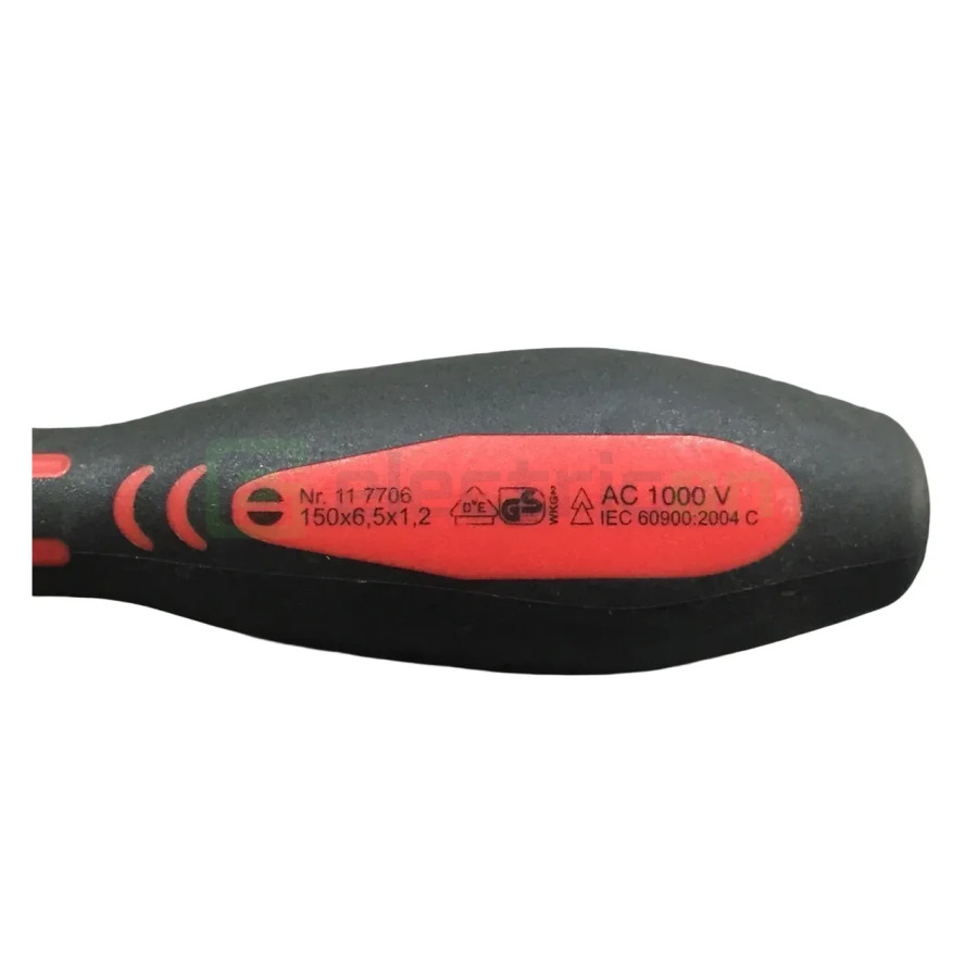Șurubelniță VDE 1,000 V, 6.5 x 1.24 mm, Cimco, 11 7706 - Electricon.ro