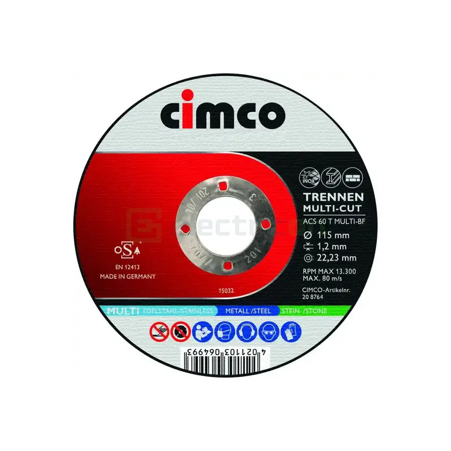 Disc debitat piatră si metal 125x1.2, Cimco, 20 6846 - Electricon.ro