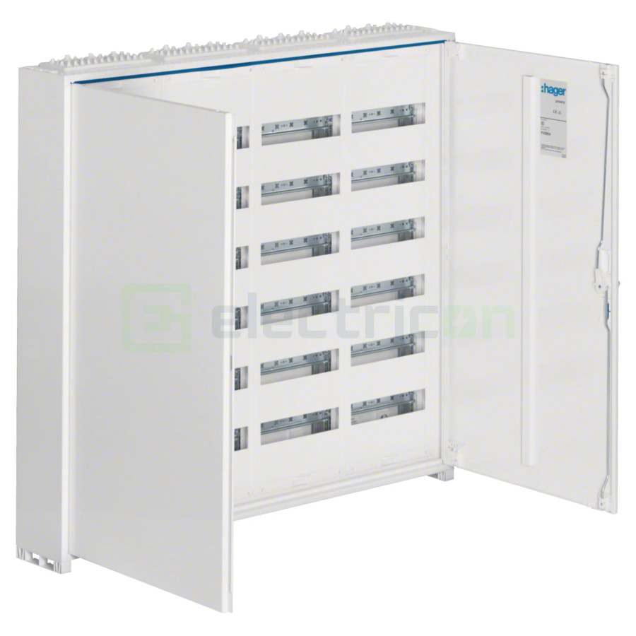 Tablou electric, metalic, 288 module, 6x48 , aplicat, IP44, Hager, Univers, FWB64S - Electricon.ro