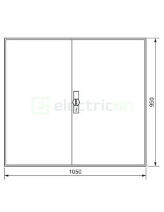 Tablou electric, metalic, 288 module, 6x48 , aplicat, IP44, Hager, Univers, FWB64S - Electricon.ro 2