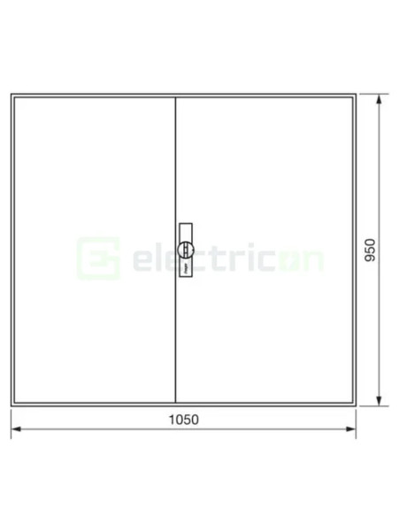 Tablou electric, metalic, 288 module, 6x48 , aplicat, IP44, Hager, Univers, FWB64S - Electricon.ro