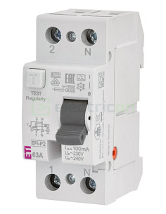 Intreruptor RCCB 63A/100mA ETI - 002061123