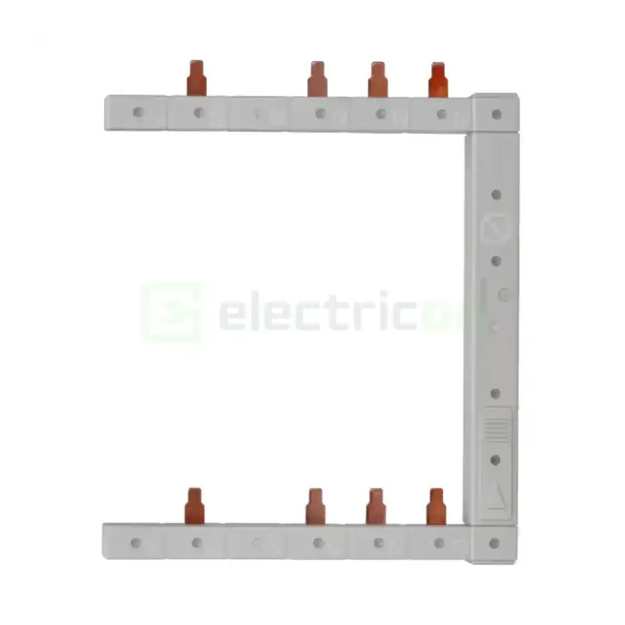 Bareta alimentare (busbar), 4P, tip pin, 4 module x 2 randuri, stanga-vertical, 63A, Hager