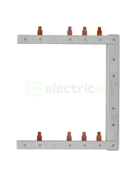 Bareta alimentare (busbar), 4P, tip pin, 4 module x 2 randuri, stanga-vertical, 63A, Hager