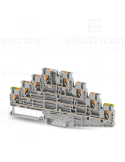 Clema șir 4 etaje 8 conexiuni max. 2.5 mm² gri PT 2.5-PE/L/L/L - Phoenix Contact 1336407