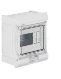 Tablou electric ABS - siguranțe - exterior IP65 - 6M (1x6) aparent ușă transparentă Hager VE106PN