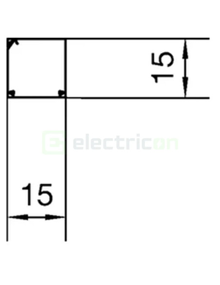 Canal cablu rola, LFR 15x15, alb, Hager, LFR1501509010T2 - Electricon.ro