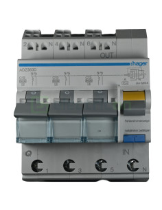 Disjunctor diferential 13A/30mA Hager - ADZ363D