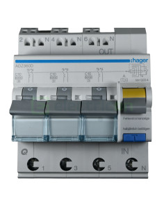 Disjunctor diferential 10A/30mA Hager - ADZ360D