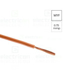 Conductor electric lițat cupru H05V-K - MYF 1x0,75 mm² - maro