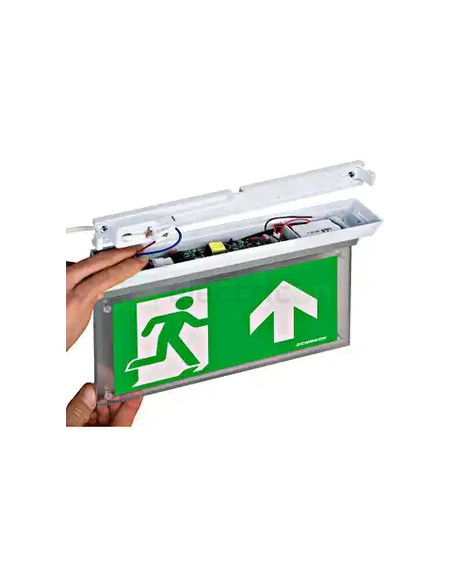 Corp de iluminat de siguranță (tip EXIT) cu baterie K4 Autotest LED 3h 230VAC universal, Schrack, NLK4U403SC