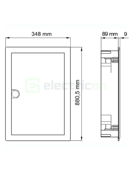 Tablou electric, incastrat, 60 module, 5x12, IP30, Hager, Volta, VU60NG- Electricon.ro