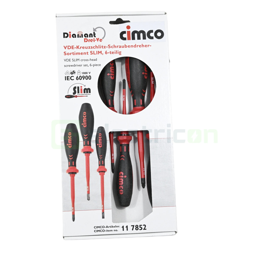 Set de 6 șurubelnițe izolate SLIM , Cimco, 11 7852 - Electricon.ro