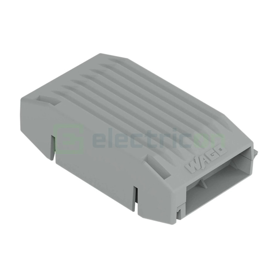 Conector Wago Caseta Gelbox marimea 1, pentru seriile 221, conectori de maxim 4 mmp, gri, IPX8, Wago, 207-1372 – montaj rapid și