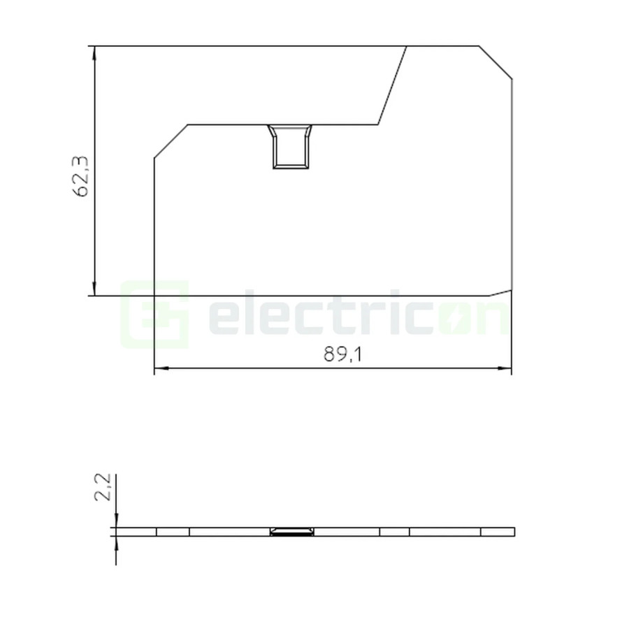 Clemă șir Element terminal pentru cleme sir seria XTV 10-TWIN, D-XTV 10-TWIN, 1329609 – montaj rapid și sigur în aplicații elect
