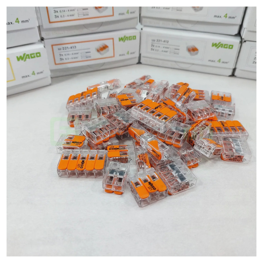 Conector Wago Pachet cleme Wago seria 221 (412, 413, 415, 2411) – montaj rapid și sigur în aplicații electrice diverse
