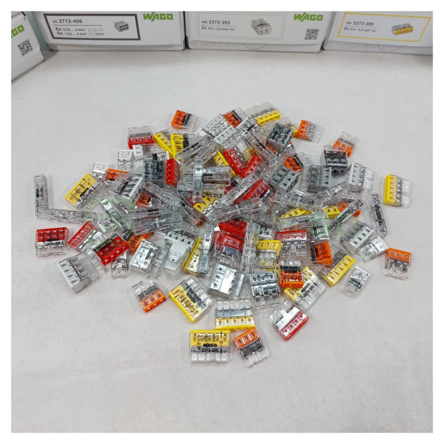 Conector Wago Pachet cleme Wago seria 2273 (202, 203, 204, 205, 208, 2401, 406) – montaj rapid și sigur în aplicații electrice d