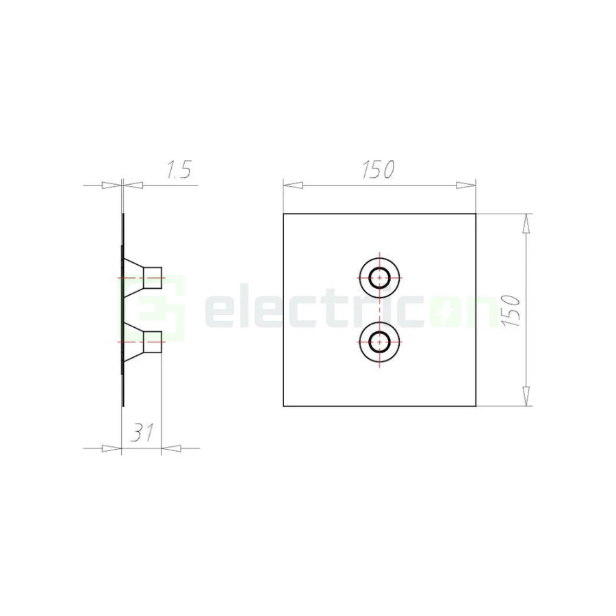 Manșon etanaare 2 cabluri, d- 15-22mm pentru cabluri coaxiale si de date, Kaiser, 9059-55