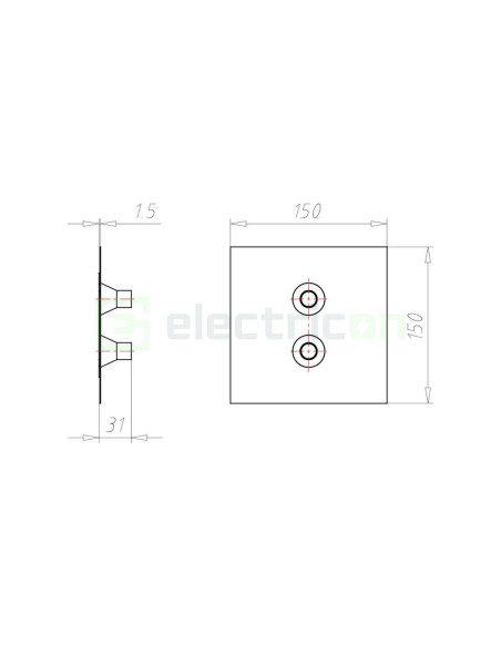 Manșon etanaare 2 cabluri, d- 15-22mm pentru cabluri coaxiale si de date, Kaiser, 9059-55