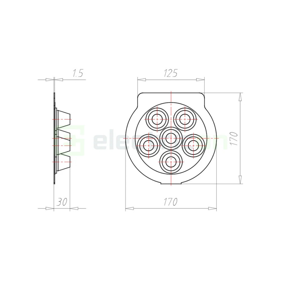 Manșon etanșare 1-6 cabluri, d 16-25mm, Kaiser, 9059-62