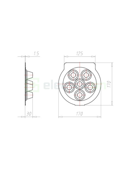 Manșon etanșare 1-6 cabluri, d 16-25mm, Kaiser, 9059-62
