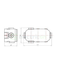 Doză aparataj, dublă, sub tencuială, Ø68 mm, etanșă, cu buzunar, ECON, Kaiser, 1656-21 2