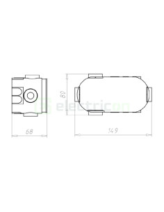 Doză aparataj, Ø60 mm, etanșă, cu buzunar, ECON, Kaiser, 1068-21 2