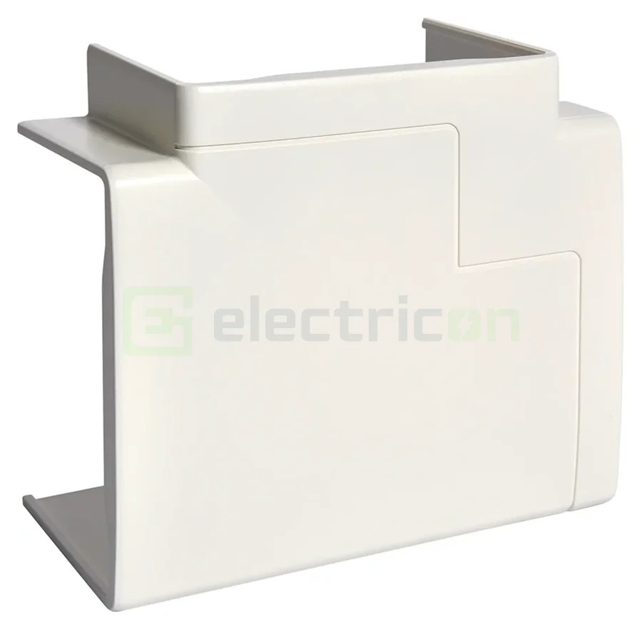 Capac de capăt în formă de T de deviare pentru canal de instalare GBD 50x85mm, Alb, Hager, GBD5008589016 - Electricon.ro