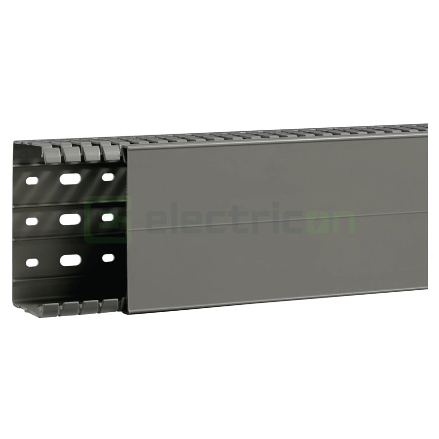 Canal cablu pieptene, BA7A 60x100mm PVC gri, Hager,BA7A60100 - Electricon.ro