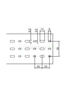 Canal cablu pieptene, BA7A 60x100mm PVC gri, Hager,BA7A60100 - Electricon.ro 2