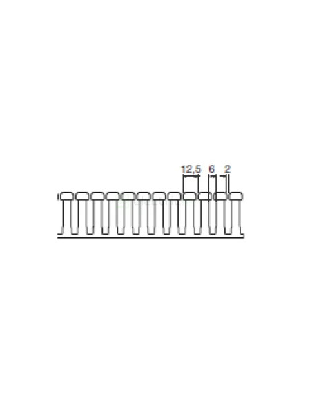 Canal cablu pieptene, BA7A 40x25mm PVC gri, Hager,BA7A40025 - Electricon.ro