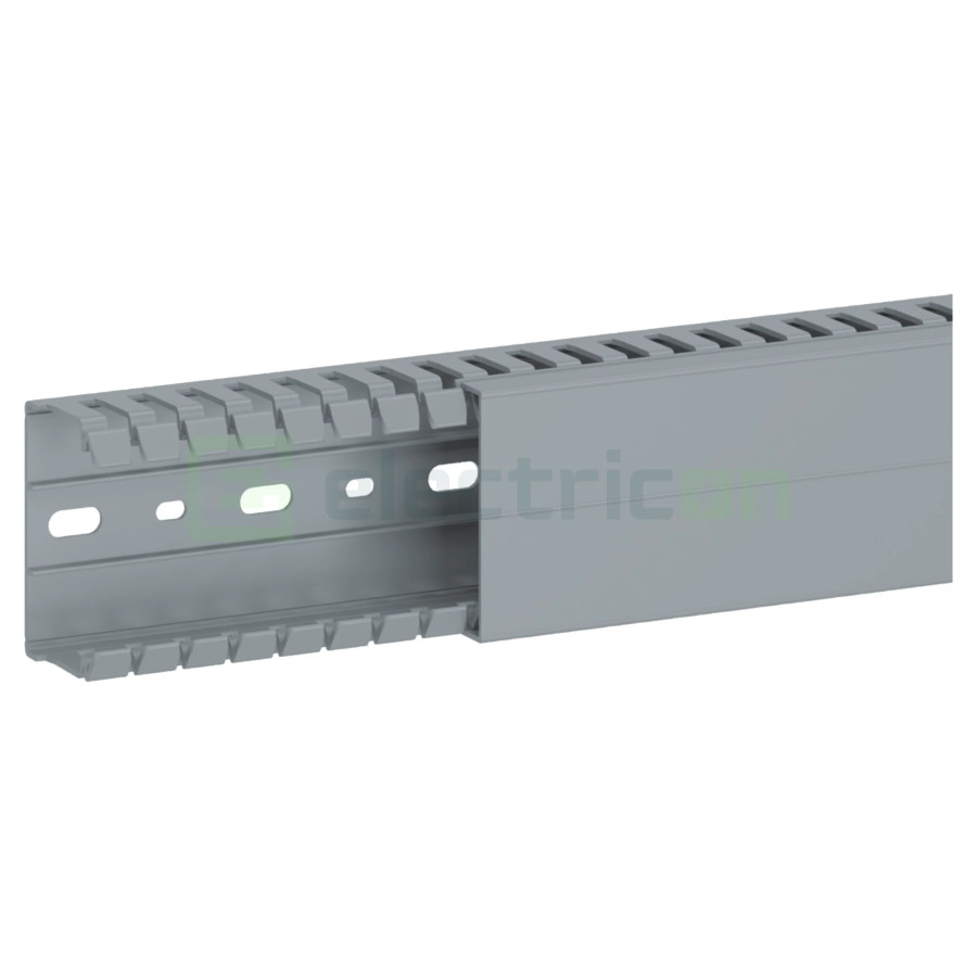 Canal cablu pieptene, BA7A 40x60mm PVC gri, Hager,BA7A40060 - Electricon.ro