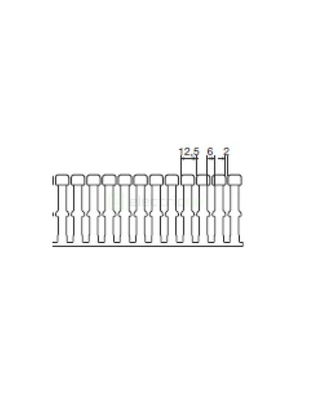Canal cablu pieptene, BA7A 40x60mm PVC gri, Hager,BA7A40060 - Electricon.ro