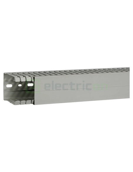 Canal cablu pieptene, BA7A 80x60mm PVC gri, Hager,BA7A80060 - Electricon.ro