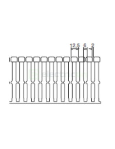 Canal cablu pieptene, BA7A 80x60mm PVC gri, Hager,BA7A80060 - Electricon.ro 2