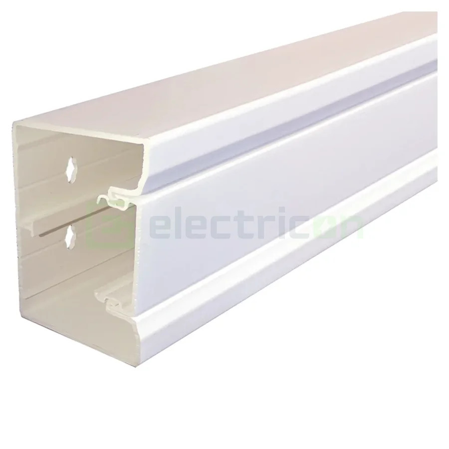 Canal de cablu GBD 50x85mm, PVC, alb, Hager, GBD5008509016 - Electricon.ro