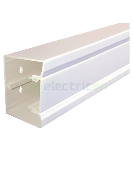 Canal de cablu GBD 50x85mm, PVC, alb, Hager, GBD5008509016 - Electricon.ro