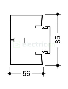 Canal de cablu GBD 50x85mm, PVC, alb, Hager, GBD5008509016 - Electricon.ro 2