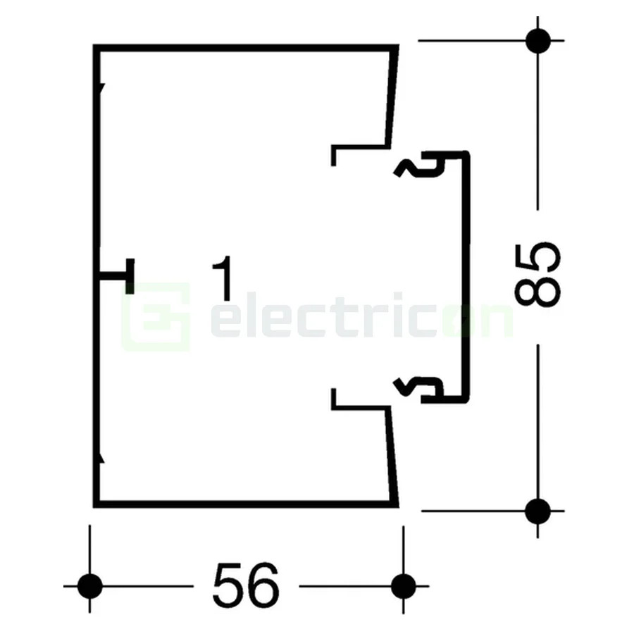 Canal de cablu GBD 50x85mm, PVC, alb, Hager, GBD5008509016 - Electricon.ro