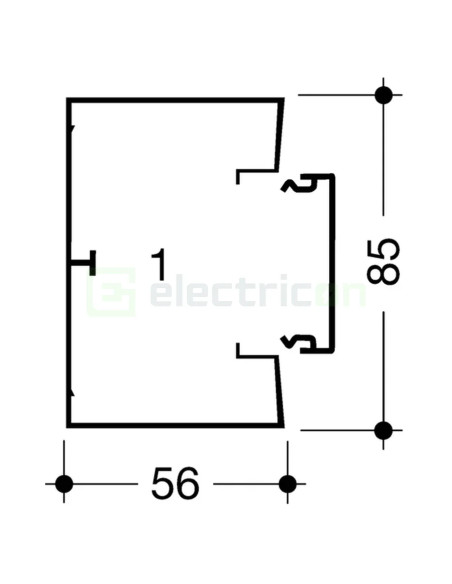 Canal de cablu GBD 50x85mm, PVC, alb, Hager, GBD5008509016 - Electricon.ro