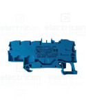 Clema șir derivație 1x6 mm² / 6x1.5 mm² albastru cu capac - Wago 2006-8034