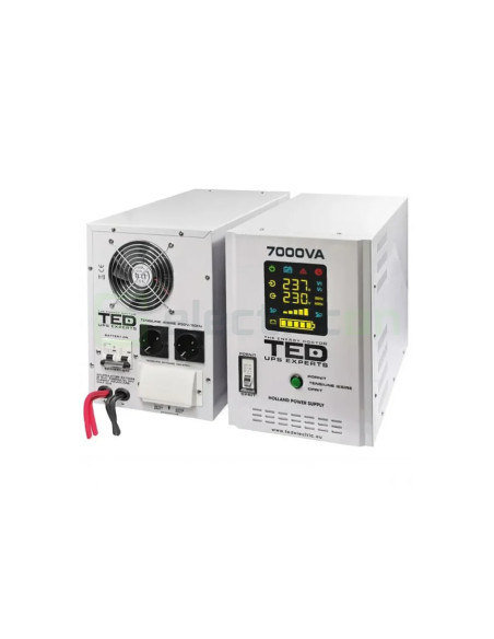 UPS 7000VA 5000W, cu suport de 4 acumulatori (neinclusi), TED Electric, TED001696