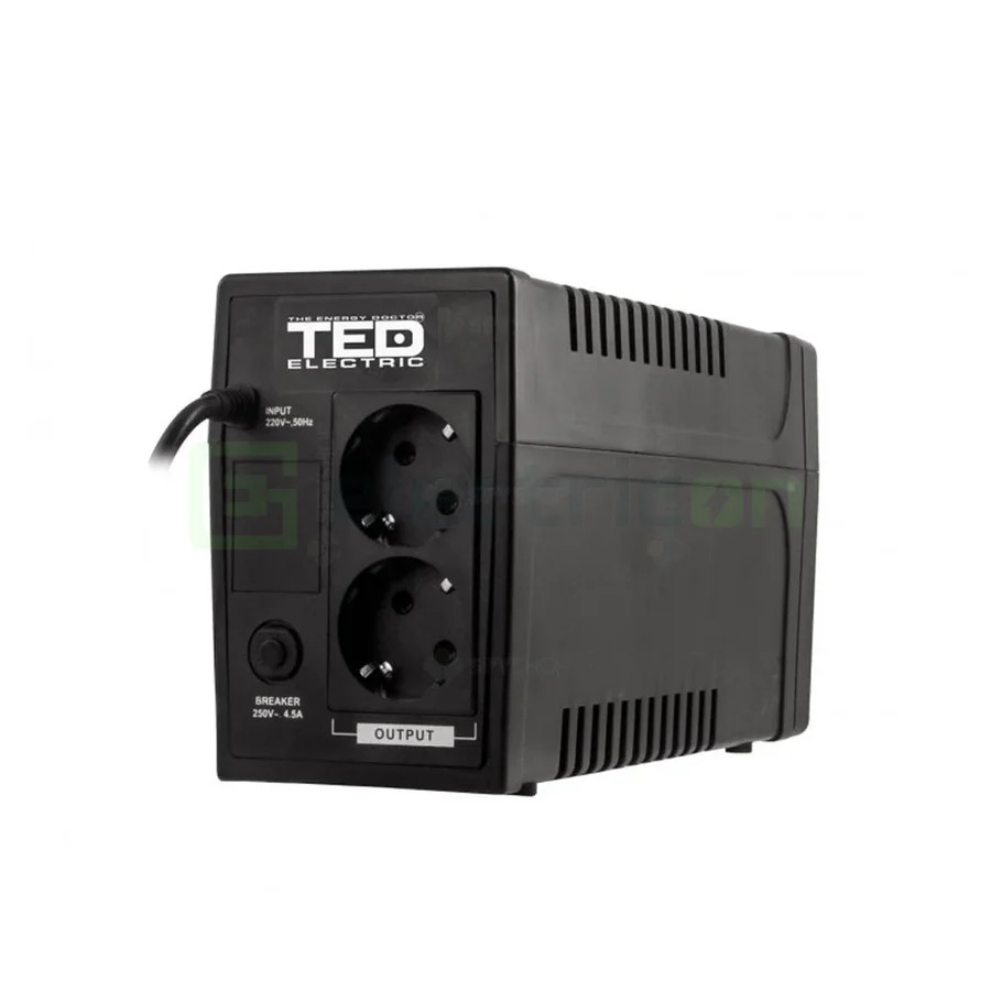 UPS 700VA 400W LCD, 2 x Shucko, cu management, TED Electric, TED003959
