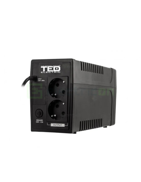 UPS 700VA 400W LCD, 2 x Shucko, cu management, TED Electric, TED003959