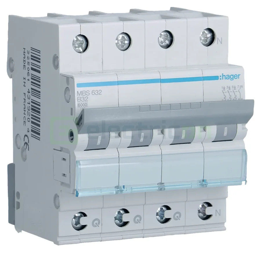 Disjunctor MCB B32A Hager - MBS632