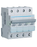 MCB - Siguranță automată - disjunctor - curba B 25A 6kA 3P+N 4M QuickConnect Hager MBS625